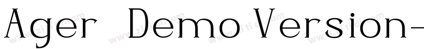 Ager   Demo Version字体转换